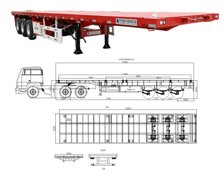 Semi Flatbed Trailer 40 feet for Sale Near Me