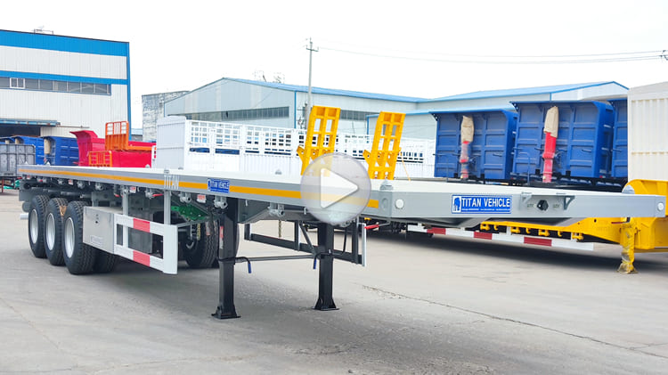 2024 40 Ft Flatbed Semi Truck Trailer for Sale in Tanzania