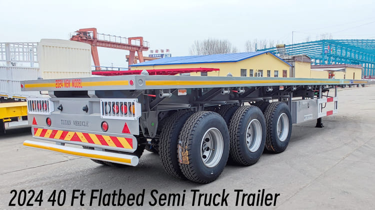 2024 40 Ft Flatbed Truck Trailer for Sale in Tanzania | New Tri Axle Flatbed Semi Truck Trailer in Dar es Salaam