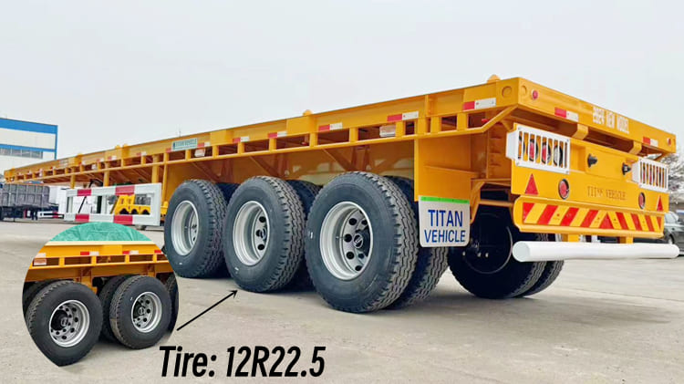 40 Foot Tri Axle Flat Deck Trailer for Sale Near Me in Guam