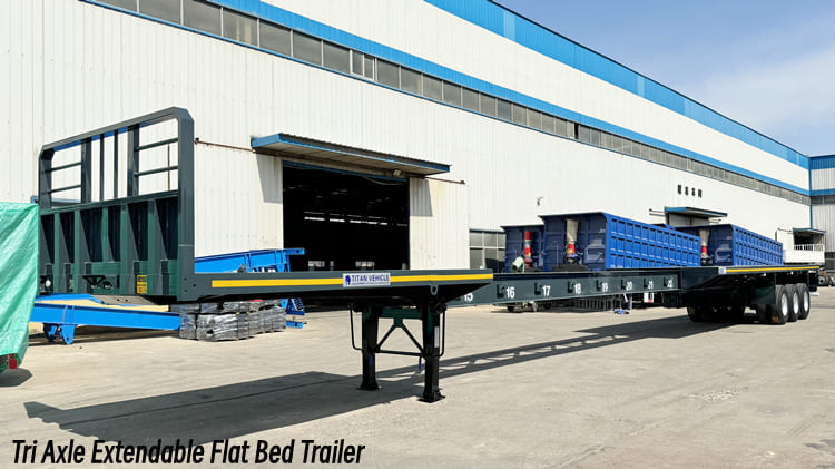 Tri Axle Extendable Flat Bed Trailer for Sale in Nigeria