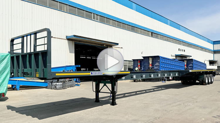 Tri Axle Extendable Flat Bed Trailer for Sale in Nigeria 