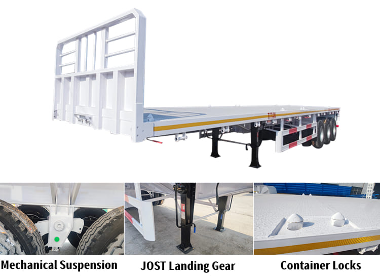 40Ft Tri Axle Flat Trailer for Sale in Nigeria