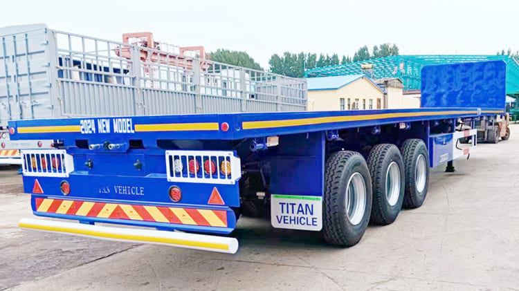 Buy New 3 Axle 40 Foot Flatbed Trailer for Sale Near Me in Tanzania
