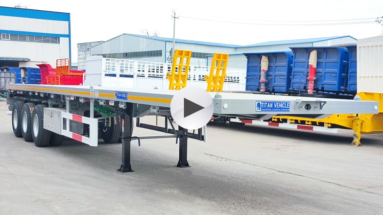 Tri Axle Flatbed Trailer for Sale in Tanzania