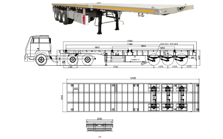 3 Axle 40 Ft Flatbed Trailer for Sale in Jamaica Montego Bay
