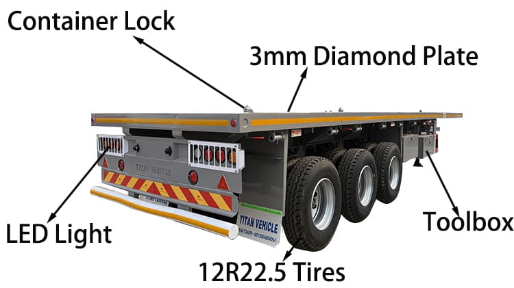 3 Axle 40 Ft Flatbed Trailer for Sale in Jamaica Montego Bay