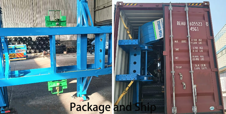 3 Axle 60 Ton Container Skeleton Trailer for Sale in Jamaica