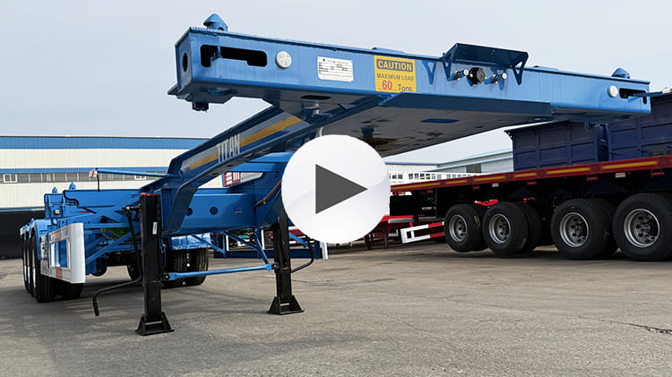 3 Axle 60 Ton Container Skeleton Trailer for Sale in Jamaica