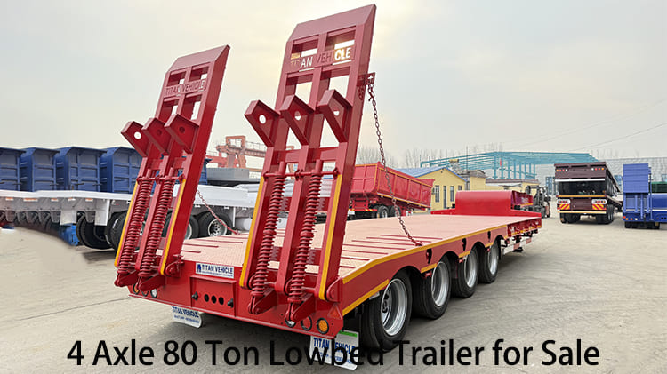 4 Axle 80 Ton Lowbed Trailer for Sale in Guyana Georgetown