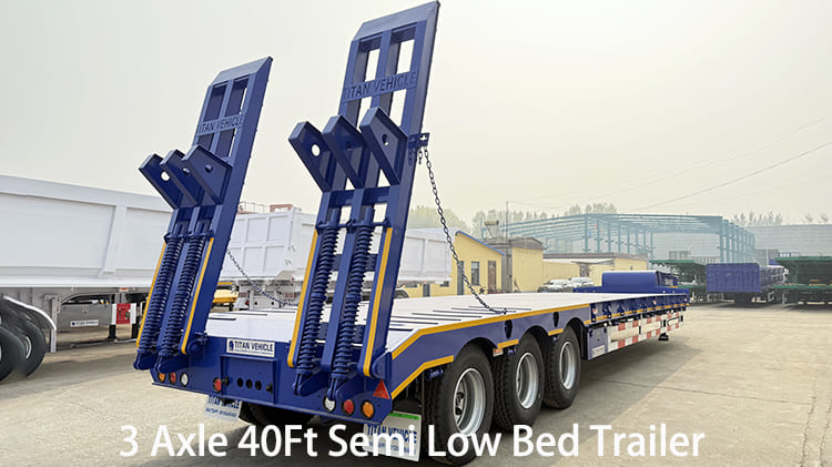 3 Axle 40Ft Semi Low Bed Trailer for Sale in Guyana Bartica