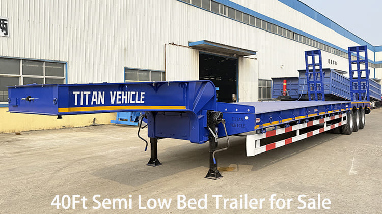 3 Axle 40Ft Semi Low Bed Trailer for Sale in Guyana Bartica