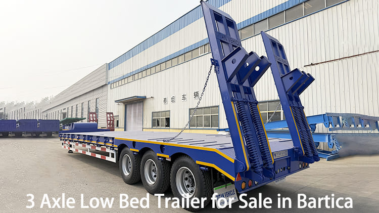 3 Axle 40Ft Semi Low Bed Trailer for Sale in Guyana Bartica