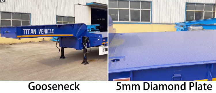 3 Axle 40Ft Semi Low Bed Trailer for Sale in Guyana Bartica