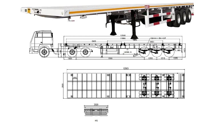 New Tri Axle 40 Foot Flatbed Trailer for Sale in Guyana