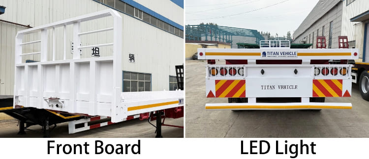 4 Axle 48 Ft Flatbed Container Trailer for Sale in Tanzania