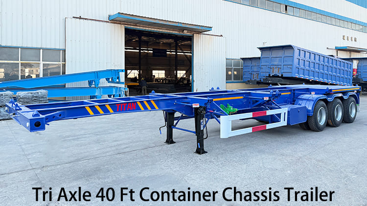Tri Axle 40 Ft Container Chassis Trailer for Sale in Guam Agana