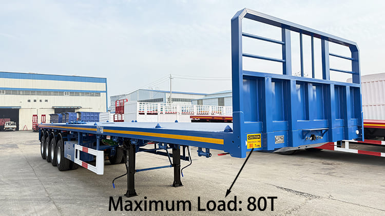 4 Axle 80 Ton Flat Deck Trailers for Sale in Tanzania