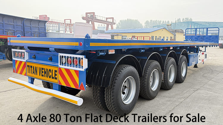 4 Axle 80 Ton Flat Deck Trailers for Sale in Tanzania