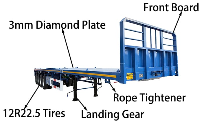 4 Axle 80 Ton Flat Deck Trailers for Sale in Tanzania