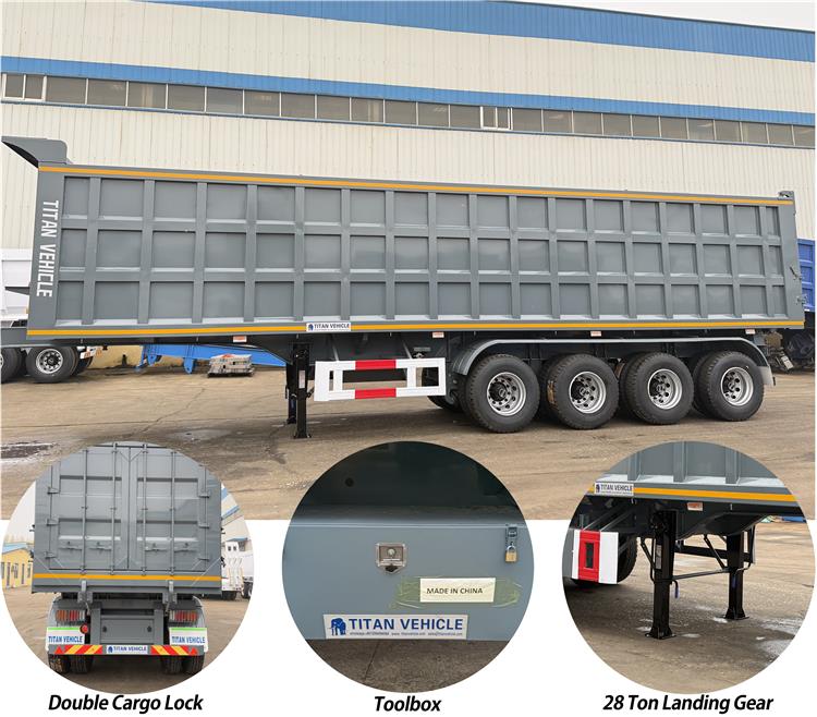 4 Axle 80 Ton End Dump Semi Trailers for Sale in Jamaica