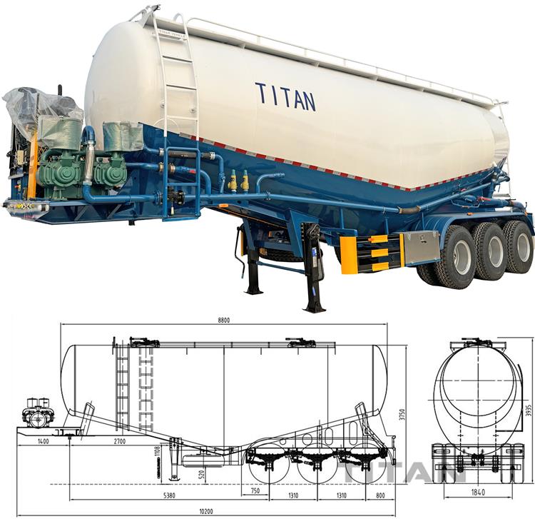 Dry Bulk Cement Tanker Truck Trailer for Sale In Jamaica