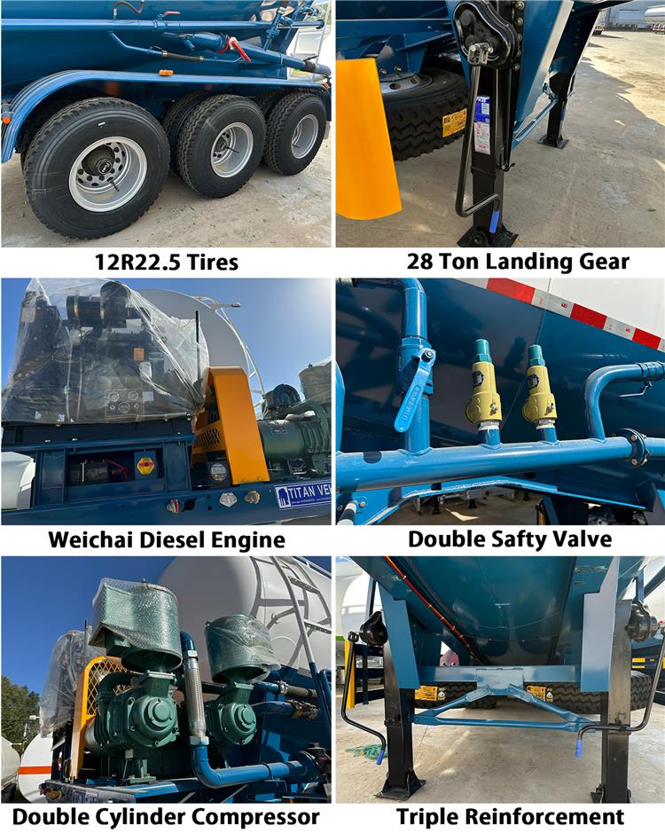 Dry Bulk Cement Tanker Truck Trailer for Sale In Jamaica