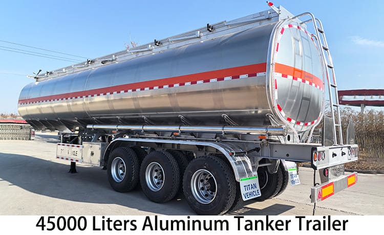 45000 Liters Aluminum Fuel Tanker Semi Trailer for Sale in Jamaica
