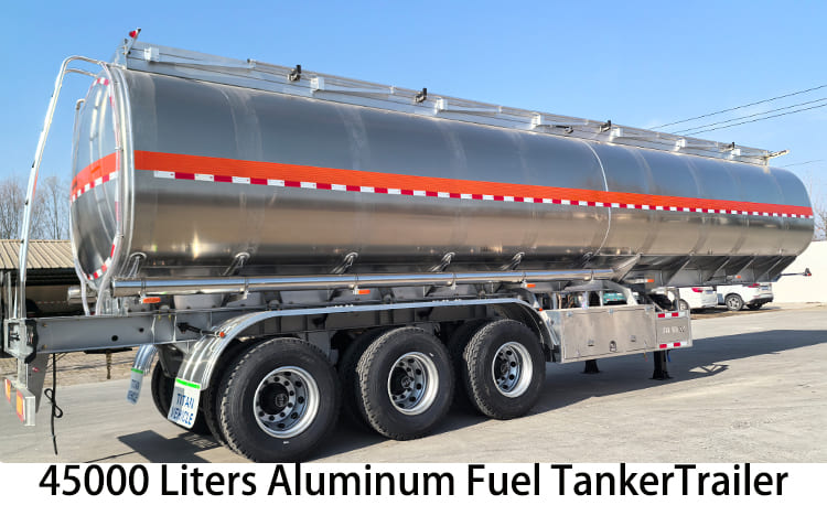 45000 Liters Aluminum Fuel Tanker Semi Trailer for Sale in Jamaica