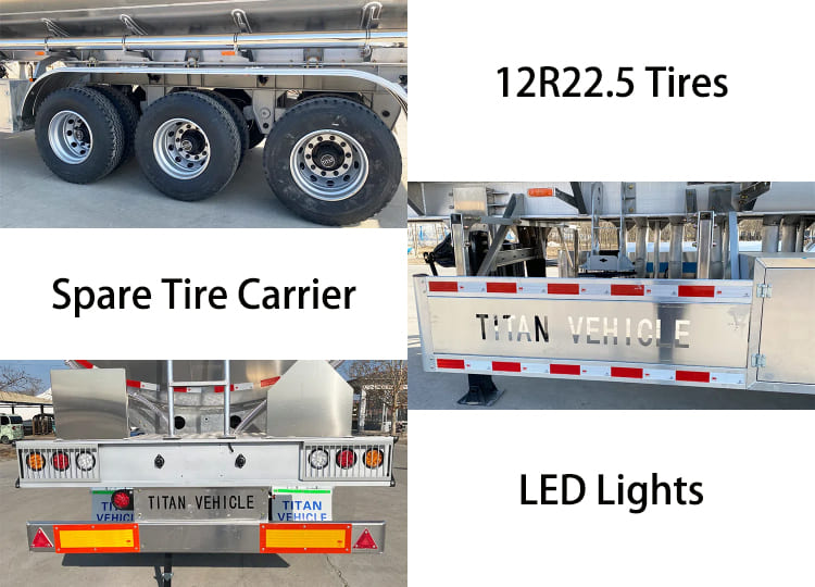 45000 Liters Aluminum Fuel Tanker Semi Trailer for Sale in Jamaica