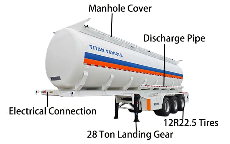 Tri Axle 42000 Liters Crude Oil Tanker Trailer for Sale in Jamaica