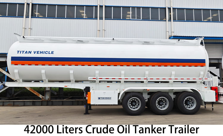 Tri Axle 42000 Liters Crude Oil Tanker Trailer for Sale in Jamaica