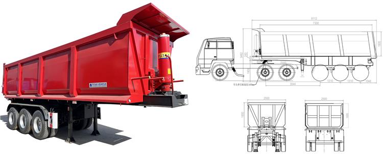 TITAN Tri Axle Hydraulic Dump Trailers for Sale Price In Jamaica Kingston