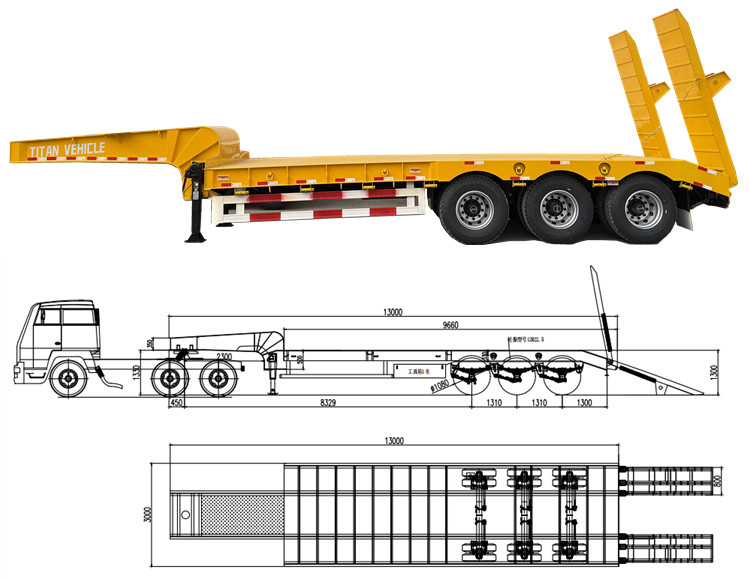 50 Ton 40 Feet Semi Low Bed Trailer for Sale in Jamaica