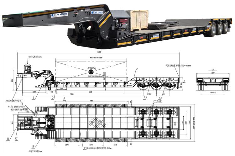 Hydraulic Detachable Gooseneck Lowboy Trailer for Sale in Jamaica