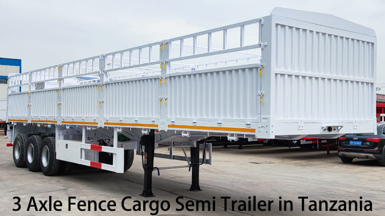 3 Axle Fence Cargo Semi Trailer for Sale in Tanzania