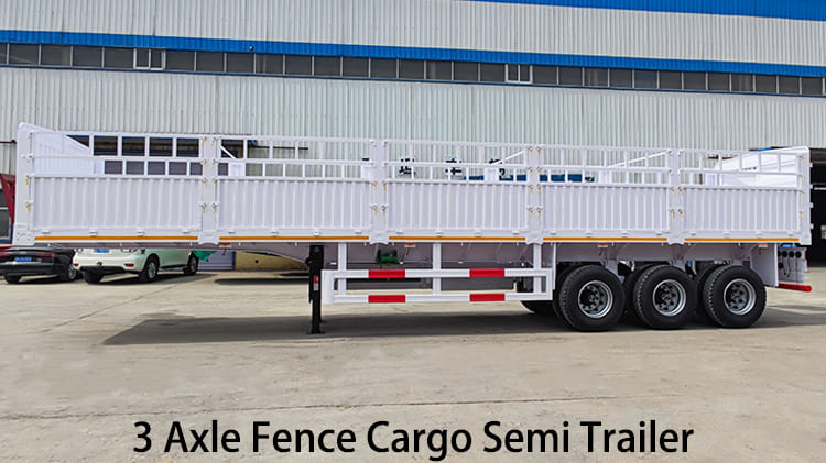 3 Axle Fence Cargo Semi Trailer for Sale in Tanzania