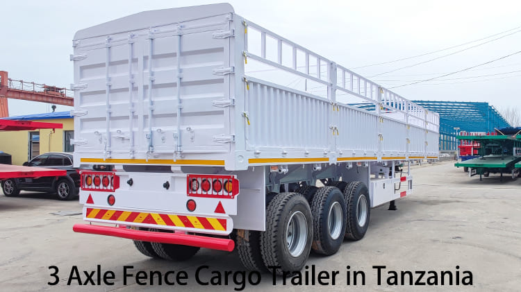 3 Axle Fence Cargo Semi Trailer for Sale in Tanzania