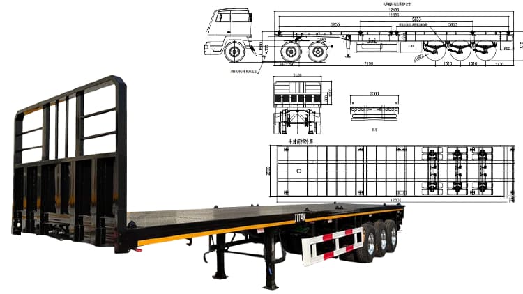 Tri Axle Flatbed Trailer for Sale in Zimbabwe