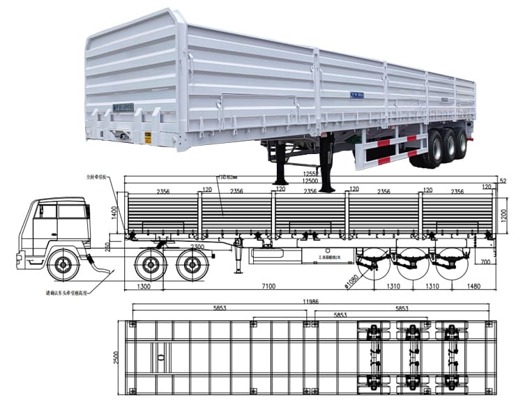 Tri Axle Dropside Semi Grain Trailer for Sale in Zimbabwe