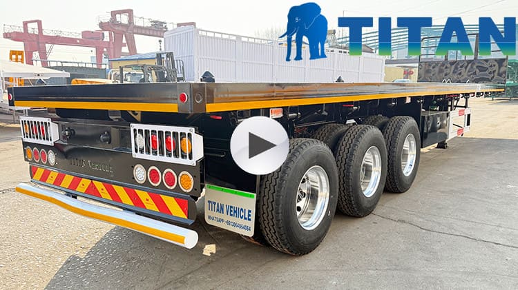 Tri Axle Heavy Duty Flatbed Semi Trailer for Sale in Guam