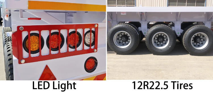 3 Axle Flatbed Semi Truck Trailer With Front Board for Sale in Guam