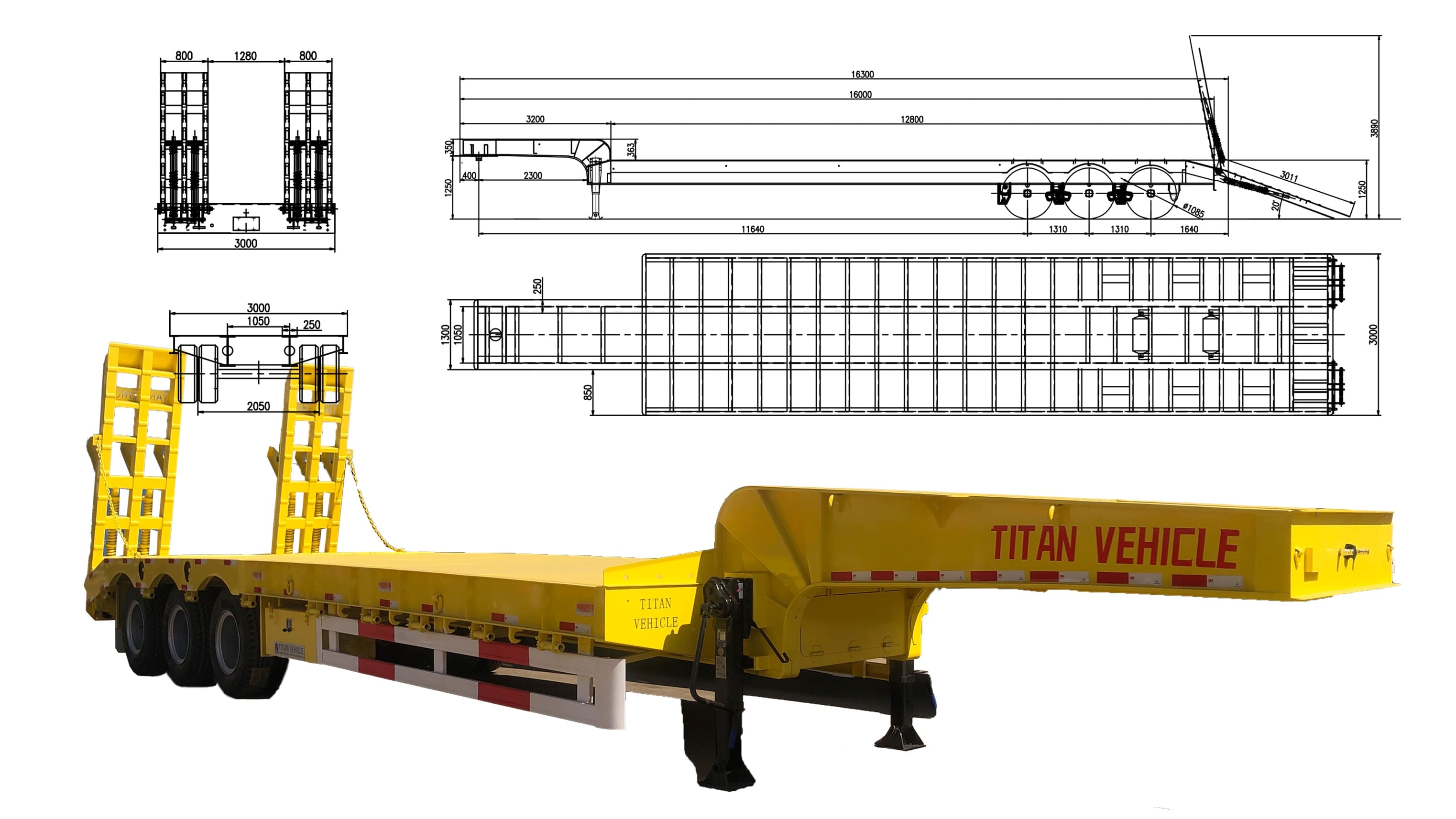 Low loader trailer|tri axle low loader truck for sale in Zambia