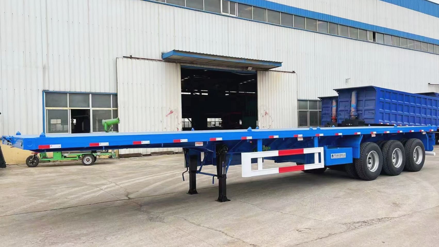 40 Foot Flatbed Semi Trailer for Sale | China Tri-Axle Semi Trailer near me