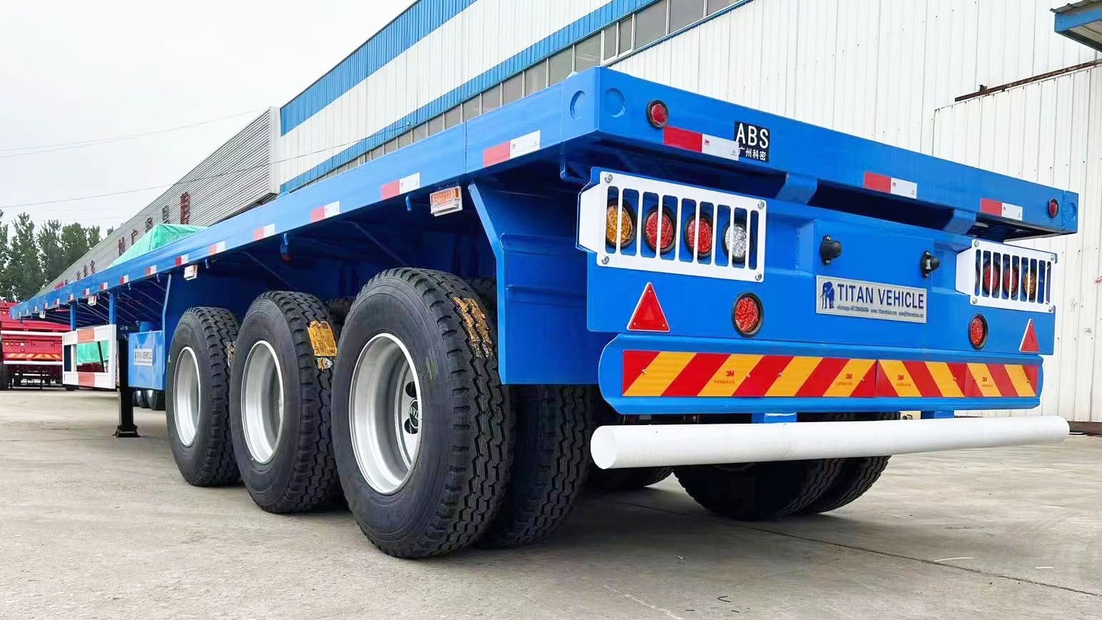 40 Foot Flatbed Semi Trailer for Sale | China Tri-Axle Semi Trailer near me