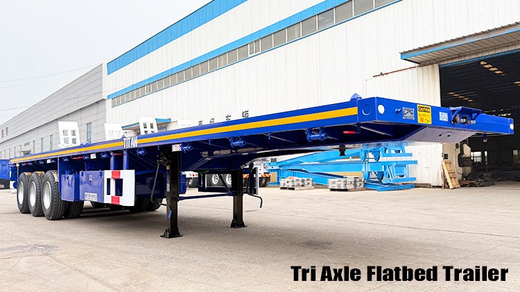 Titan 40 Ft Tri Axle Flatbed Trailers for Sale Cost in Guyana