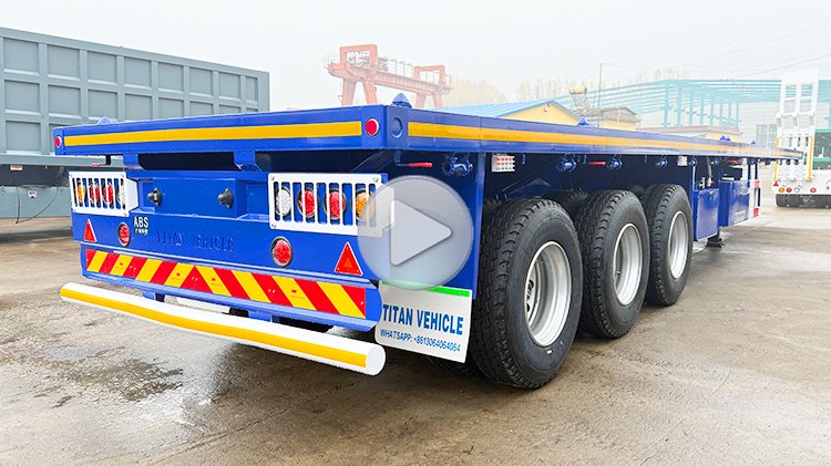 Titan 40 Ft Tri Axle Flatbed Trailers for Sale Cost in Guyana