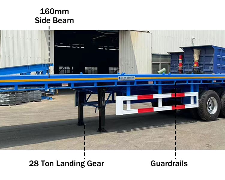 40 Feet 3 Axle Flatbed Trailer for Sale in Namibia luderitz