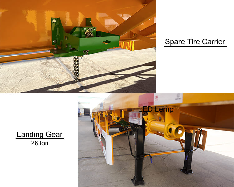 2 Axle 40 Ft Flatbed Trailer Price for Sale in Uganda Kampala