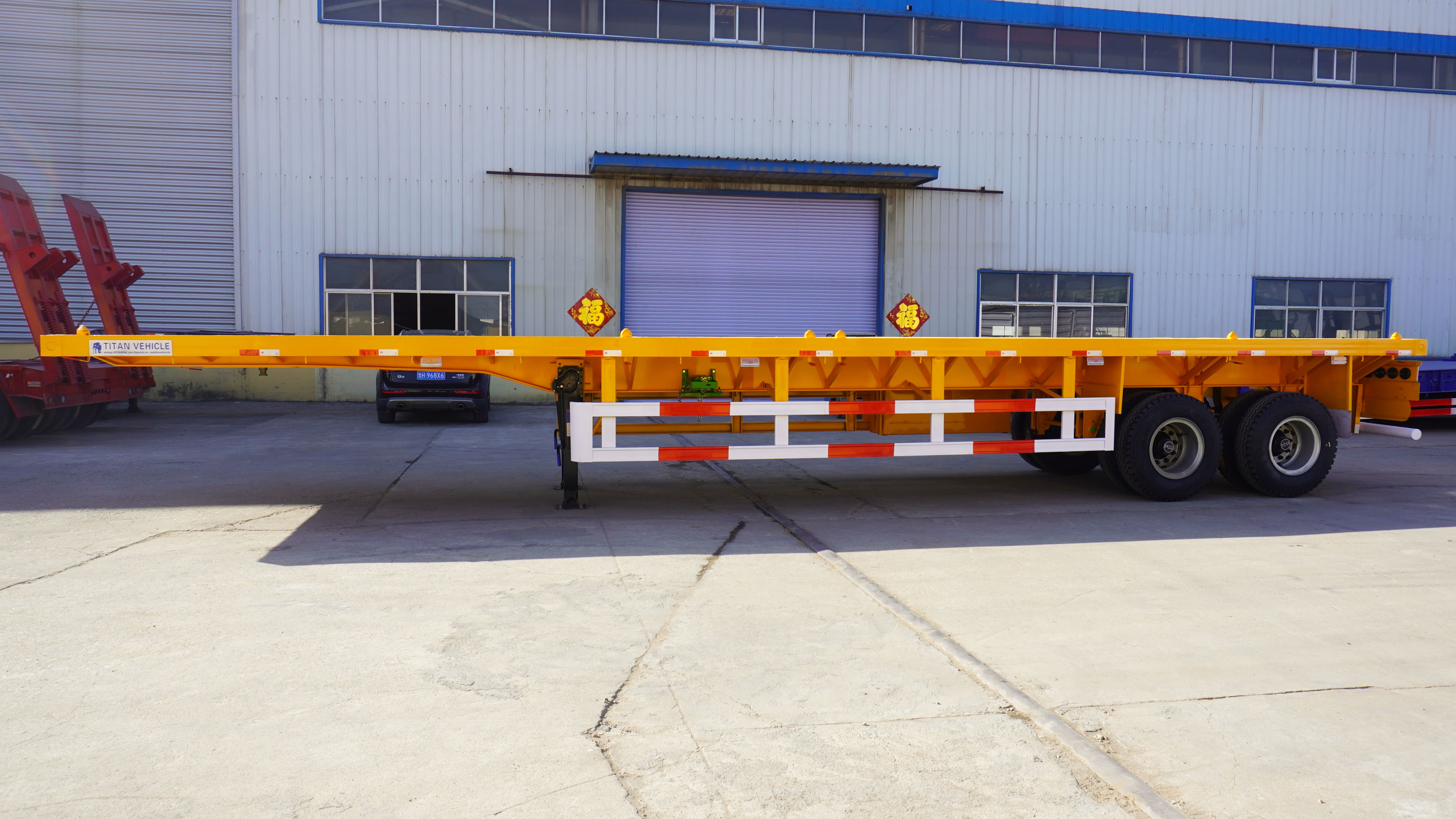 2 Axle 40 Ft Flatbed Trailer Price for Sale in Uganda Kampala